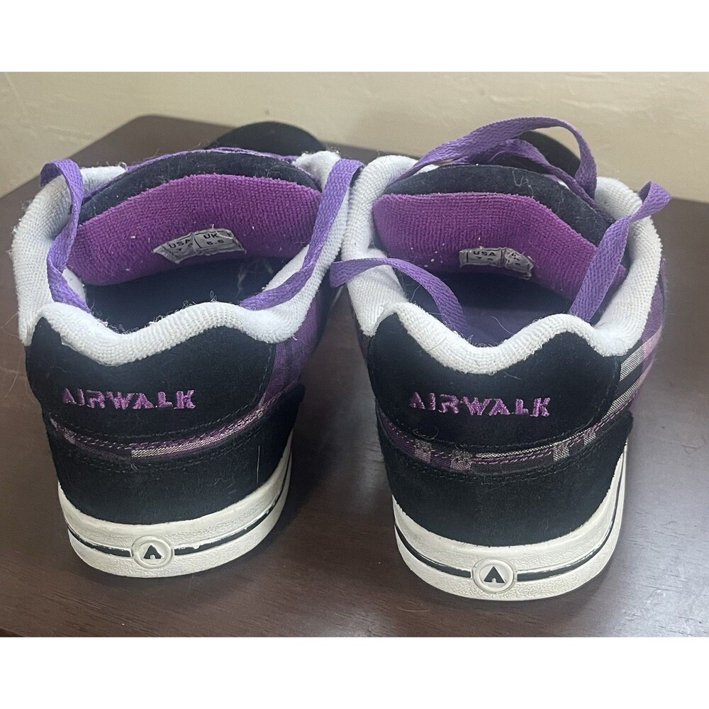 Vintage Airwalk Kanley Purple Plaid Skate Shoes 344907 Men’s US 7.5 / UK 6.5 Y2K - Picture 3 of 6